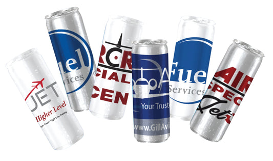 Custom Printed Sleek Aluminum Spring Water Cans (12oz) UNI