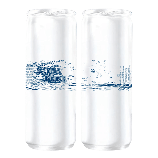 Aqua Pure Sleek Aluminum Printed Cans (12oz)