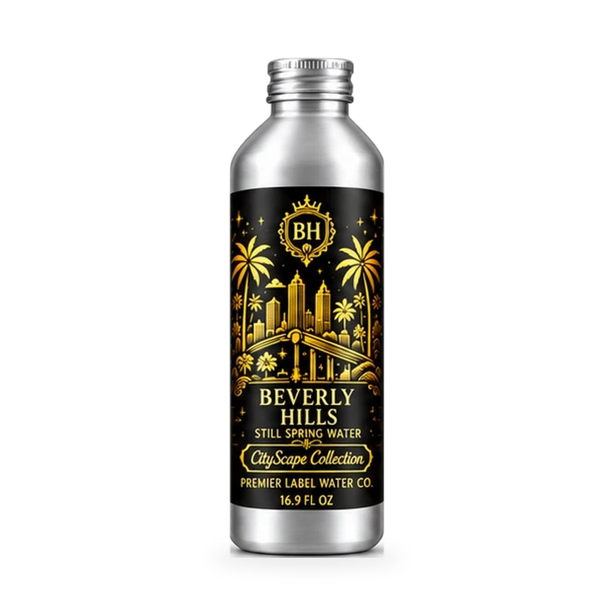 CityScape Beverly Hills 16 oz aluminum bottle, Signature Label