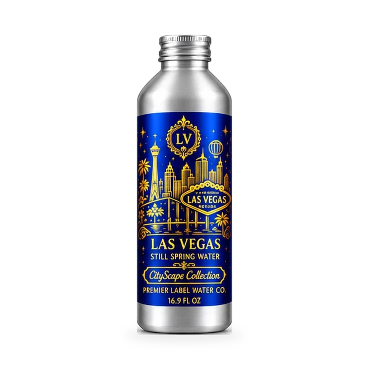 CityScape Las Vegas 16 oz aluminum bottle, Signature Label