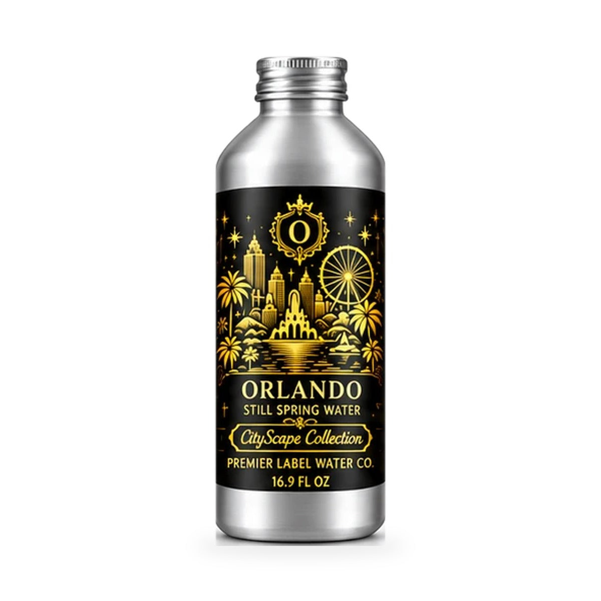 CityScape Orlando 16 oz aluminum bottle, Signature Label