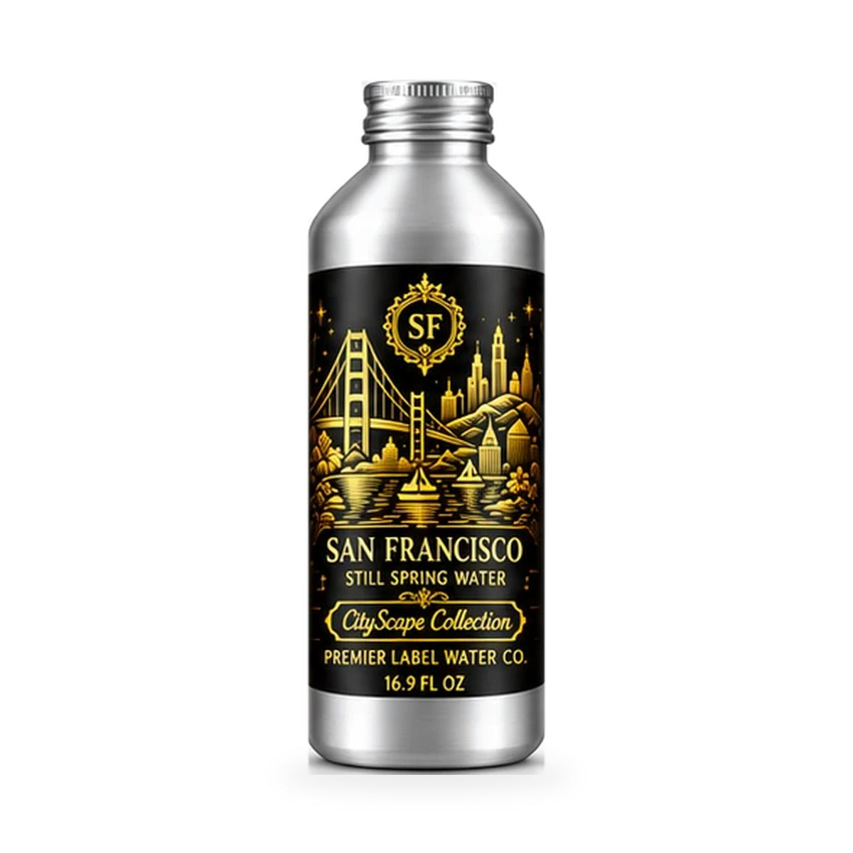 CityScape San Francisco 16 oz aluminum bottle, Signature Label