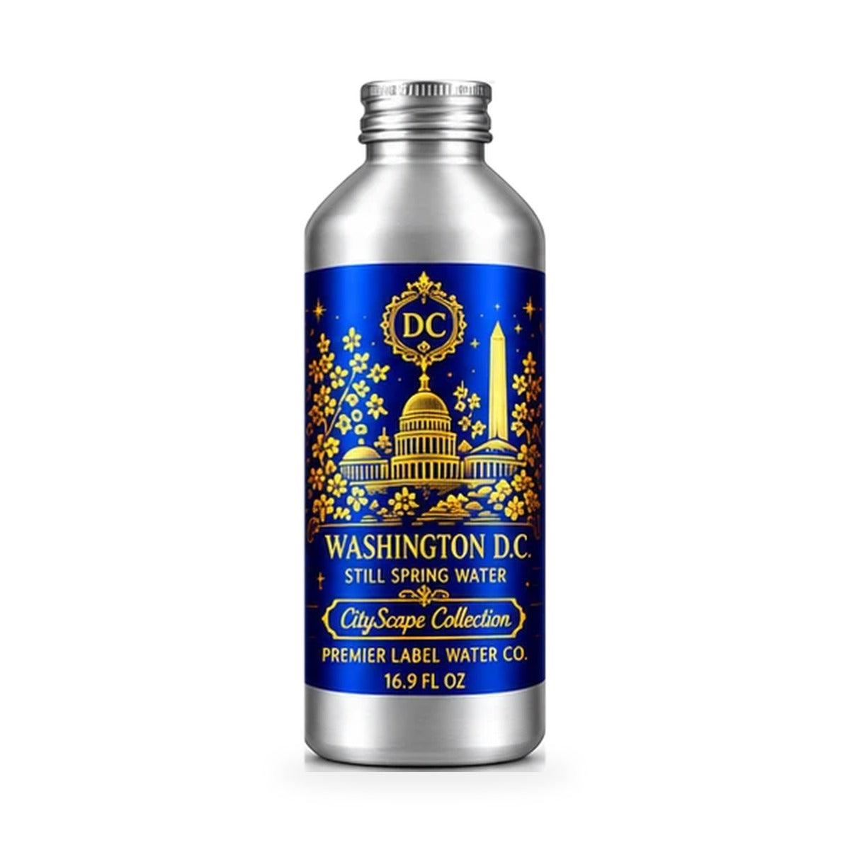 CityScape Washington D.C. 16 oz aluminum bottle, Signature Label