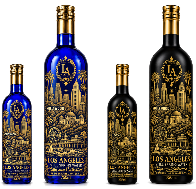 CityScape collectible glass bottles